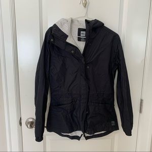 Black MEC rain jacket - small